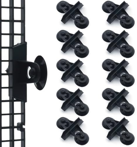 LINLAN 10 Pieces Aquarium Divider Suction Cup Clips, Glass Fixing Clips, Plastic Mesh Board Isolation Holders for Fish Tank (Black)