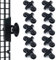 LINLAN 10 Pieces Aquarium Divider Suction Cup Clips, Glass Fixing Clips, Plastic Mesh Board Isolation Holders for Fish Tank (Black)