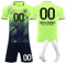 LILIHOT Personalisierte Trikot Geschenke Für Jungen 5 Jahre Fussball Kleine Fussball Geschenke Jungen 10 Jahre Fußball Trikot Set Kinder Lang Fußball Trikot Set Kinder 134(#C Fluorescent Green)