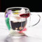 Richaa Fleurs Séchées Verres à Double Paroi 250ml Verres à Latte Macchiato Cappuccino Tasses à Café Mug Cadeau Noël Coffee Glasses