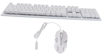 CAXUSD Gaming Keyboard and Mouse Set Usb Connection Mechanical Keyboard for Gaming and Ergonomic Mouse Design for Comfortable Use during Long Sessions