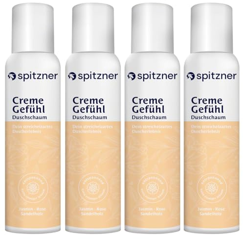 4x Spitzner Duschschaum CremeGefühl, 150 ml