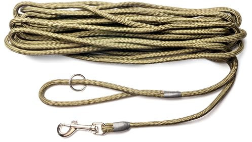 Dog & Field 2-In-1 Training Lead For Dogs - 10 Metre Long Line Dog Lead With Super Soft Braided Nylon Rope & Heavy Duty Trigger Clip. Extra Long Dog Training Lead For Recall & Gundog Training (10m)