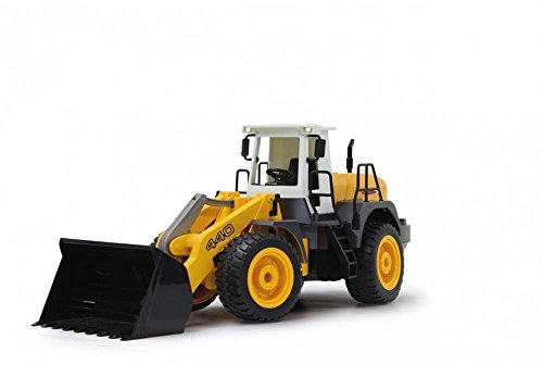 JAMARA 410005 - Radlader 440 1:20 2,4G - Schaufel heben / senken / abkippen, realistischer Motorsound (abschaltbar), programmierbare Funktionen, Blinker, Autoabschaltfunktion, 2 Radantrieb