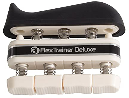 AFH Webshop Flex Trainer Deluxe | Handtrainer Fingertrainer | Handtrainingsgerät | Fingertrainingsgerät | Widerstand: extra-leicht | beige