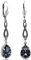 Jugendstil Ohrringe Marken Kristalle Silber Schwarz Infinity Schmuck NOBEL SCHMUCK