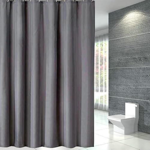 Bishilin Duschvorhang Anthrazit 180x180, Wasserdichter Duschvorhang Anti Schimmel Dunkelgrau Modern Einfarbig Badewanne Vorhang Textil