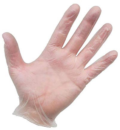We Can Source It Ltd - Vinyl Non-Sterile Powder Free Disposable Examination Gloves - Box of 100 Clear Small Disposable Gloves