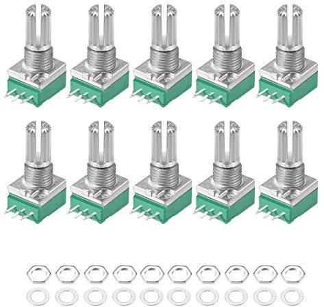 Potentiometer B20K Ohm variable Widerstände Single Turn Rotary Carbon Film Taper RV097NS 10 Stück