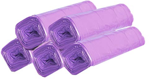 Bodhi200 Bolsas de basura de plástico para el hogar y la oficina, 0 5 rollos, 100 unidades, color morado