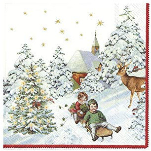 Villerpy & Boch Cocktail-Servietten, weihnachtliches Design, 20 Stück