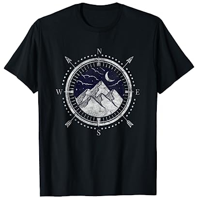 Kompass Urlauber Wandern Zelten Camping Reisenden Natur T-Shirt
