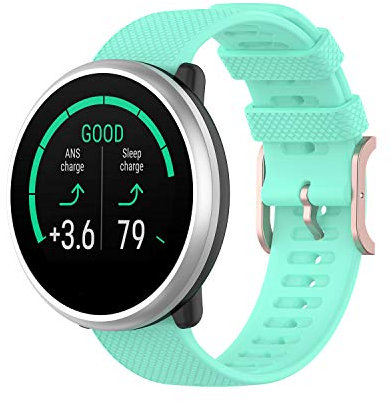 TopTen - Cinturino in silicone per orologio sportivo, 20 mm, compatibile con Polar Unite/Ignite e Silicone, colore: Verde menta