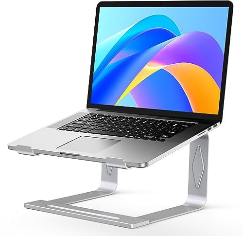 Tonmom Laptop Stand for Desk, Metal Laptop Riser Holder, Removable Notebook Stand Ventilated Cooling Computer Riser Compatible with 10-15.6” Laptops
