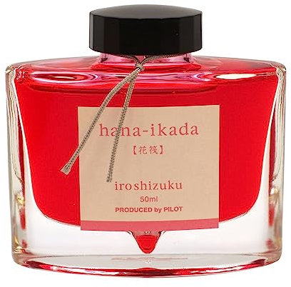 Pilot INK-50-HA - Tinta para pluma estilográfica, balsa de flores Iroshizuku Hanaikada, 50.3 ml (50 ml), tinta PILOT en botella de vidrio, Iroshizuku