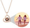 CZD Projection Necklace Personalised Photo,Necklace with Picture Inside,Photo Necklace Projection,Personalised Jewellery,Heart Locket Necklace,Sterling Silver Necklaces for Women (Rose Gold)