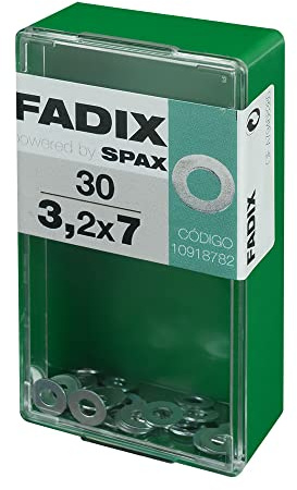 Box S 30 Stk. Zink-Unterlegscheibe, 3,2 x 7 mm, Fadix