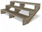Gartenwelt Riegelsberger Terrassentreppe Breite 150 cm Treppe mit 3 Stufen Geschosshöhe 55 cm Massivholz Kiefer kesseldruckimprägniert Komplett-Set Wangen, Bohlen & Schrauben