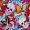 HEKO PANELS Stoff Oxford Wasserdichte Meterware Canvas-Stoff Polyester Stoff Zum Nähen Nähstoffe Möbelstoffe Dekostoffe Wasserabweisend Blickdicht Schädel Totenkopf Japan Harajuku 5 Meter 155 x 500 cm