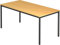 bümö Multifunktionstisch Buche, Tisch 160 x 80 cm, Tischfuß rund in schwarz - einfacher Tisch, Besprechungstisch System D-Serie, Konferenztisch, Meetingtisch, Mehrzwecktisch, Pausentisch