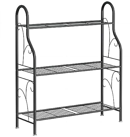 LIGUOYI Pflanzenregal Metall Stehendes, Blumentreppe Mit 3 Stufen, 4 Stufen, Balkon Blumenregal, Lagerregal, Schuhablage, Gartenregal Für Innen- Und Außenbereich Wohnzimmer Küche Büro