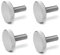 Ganter Normelemente | Flache Rändelschrauben | Rändelschrauben (niedrige Form) | DIN 653-M3-8-NI | 4 Stück | Edelstahl | Gewinde: M3x8
