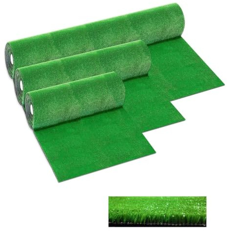 Synthetic Grass 7 mm Draining in 50 Sizes Artificial Grass Green Synthetic Cuttable Roll 1 x 9 m