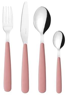 Guzzini 127500215 Cutlery Set, Stainless Steel, Powder Pink