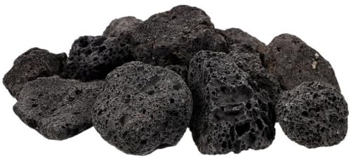 Happyyami : 1 Set Rocks Natural Lava Pebbles Aquarium Stones Planter Natural Stones Fish Tank Decoration for Fire Pits, Gas Grills, Aquariums Plant