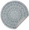 SONGMICS HOME Teppich rund, Outdoor Teppich, Boho, 120 cm d, waschbar, rutschfest, Floral Vintage, für Wohnzimmer, Esszimmer, Schlafzimmer, Optik, Garten, Terrasse, Balkon, anthrazitgrau TAR051G02