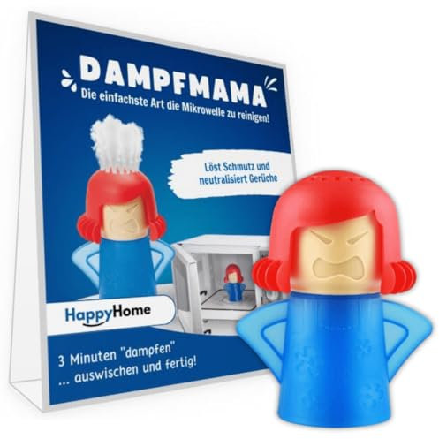 HappyHome Dampmama 160864br Angry Mama | Limpiador de microondas | Limpiador de vapor | Ayuda doméstica