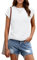 AirMood Damen-T-Shirt, Sommer, lässig, mit Flügelärmeln, weiß, XXL