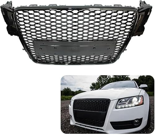 renyinsuo Auto Front Kühlergrille Für Audi A4/A5 B8 2008 2009 2010 2011 2012, Frontstoßstange Verschleißfest wetterfest Dauerhaft Grill,A5