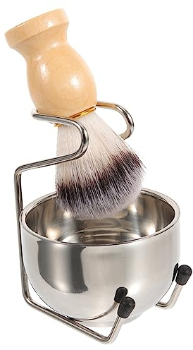 BELLIFFY Rasierpinsel Mit Ständer Und Bart-schäumschale Für Männer Set Mit Rasierwerkzeug Zur Schaumbildung Traditionelles Rasierset Für Bartpflege