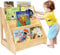 HEYOUTH Libreria Montessoriana per Bambini,porta libri bambini in Legno Naturale,libreria bambini a 5 Livelli,Scaffale libreria,per Camera dei Bambini, Camera da Gioco, Asilo Nido, Scuola