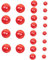 Perlmutt Perlen,150 Stück Kunstperle Schwimmende Perlen Vasenfüller,Runde Beads Perlen Ohne Loch,Perlen für DIY-Schmuck Schwimmende,Weihnachtsvasen Party Hochzeit,10/12/16mm(Rot)