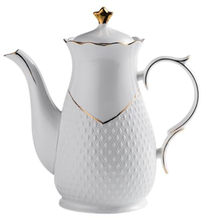 FytStycale Kaffeekanne Aus Porzellan, 1,6 L, Kaffeekessel für Küche, Restaurant, Nachmittagstee