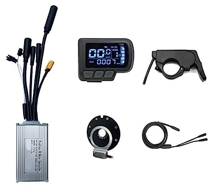 Giwnhvx Controller System 17A 109R Thumb Throttle LCD Display Electric Bicycle Controller for 24V/36V/48V 250W/350W Motor ED06 with Universal Controller Small Kit