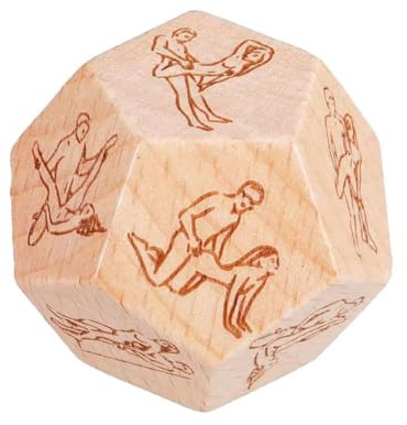 Generische Holz-Date-Nacht-Würfel, Romantische Geschenke für Paare für Freund, Ehemann, Lustige Date-Nacht-Geschenke, Geburtstag für Paare, Dodekaeder, Natürliche Holzfarbe