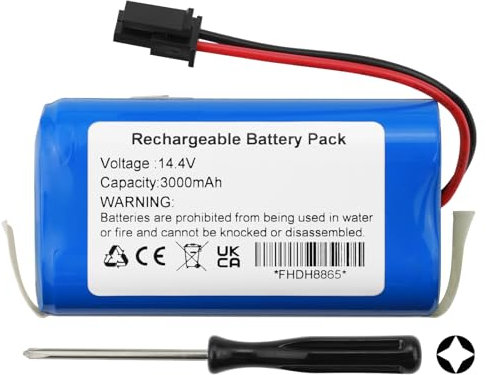 K KYUER 3000mAh Robot Aspirateur Batterie Compatible avec Kyvol Cybovac L20 E20 E30 E31 Coredy R750 G800 G850 Robot Vacuum Cleaner CMICR18650F9M-4S1P Battery