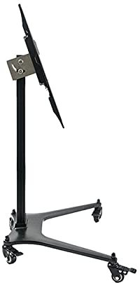 Supporto per monitor TV da pavimento con supporto per TV da 32 a 55 pollici, supporto TV mobile con ruote e altezza regolabile, supporto TV mobile, supporta schermi fino a 70 libbre, staffa TV, nero