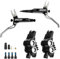 Bromlbe MTB Hydraulische Scheibenbremsen Set, 4 Kolben Fahrrad Scheibenbremse Sets, CNC Hydraulische Scheibenbremse Fahrrad, Fahrrad Bremsen Set Vorne und Hinten für Mountainbike (Schwarz)