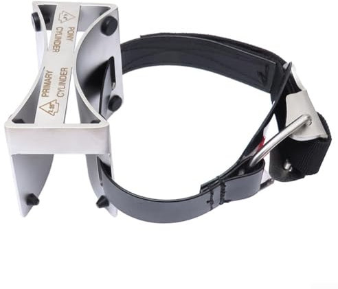 Eawfgtuw Scuba Diving Cylinder Mount, Dual Bottle Secure System, Bottle Holder for Technical Diving, SS316 Bottle Hoop for 11-12L 180mm & 1-3L 100mm Gas Tanks