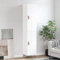 HaoChrymec Buffet Haut avec Espace de Rangement, Meuble de Rangement avec Portes, vaisselier Salle à Manger Moderne, Armoire de Cuisine, Meuble laqué Blanc, 34,5 x 34 x 180 cm