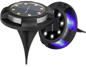 LUXULA 6 Stück LED Solar Bodenleuchte außen, 4000K, Blaulicht wasserdicht | Solarleuchten für Garten, 4000K Neutralweiß mit Blaulicht, wasserdicht, Gartenleuchten für Rasen, Auffahrt und Gehweg