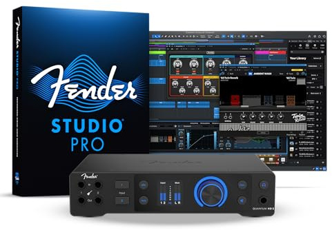 Fender Quantum HD 2 | 20 x 24 USB-C-Audio-Interface für Musikproduktion, MAX-HD-Mikrofonvorverstärker, Frontinstrumenteneingänge, ADAT & S/PDIF I/O, Auto-Gain, Re-Amp-Ausgänge, Loopback