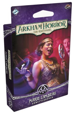 Asmodee, Arkham Horror: Das Kartenspiel – Marie Lambeau, Deutsch | Ermittler-Deck zum Strategiespiel im Lovecraft-Universum für 1-4 Spieler, 45-180 Minuten, Brettspiel ab 14 Jahren
