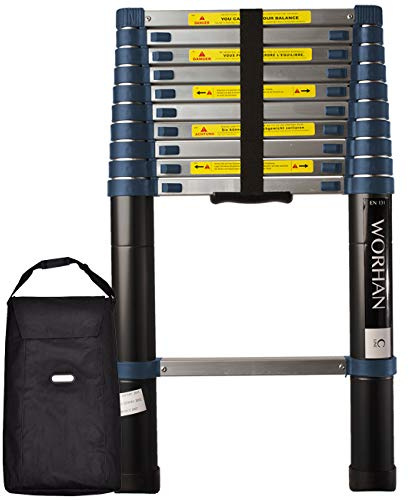 3.2m Escalera Telescopica WORHAN Pro Multiuso WORHAN Aluminio Anodizado Calidad Alta 320cm (...3.2m C-Line & Bolsa) 1K3.2C+Bag