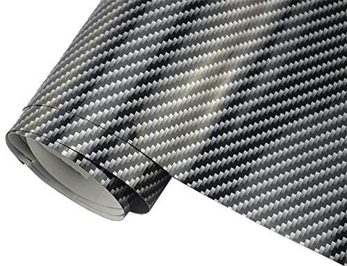 Neoxxim 5.39€/m2 2D Carbon Folie Auto Folie SCHWARZ 2D glanz 200 x 152 cm blasenfrei selbstklebend