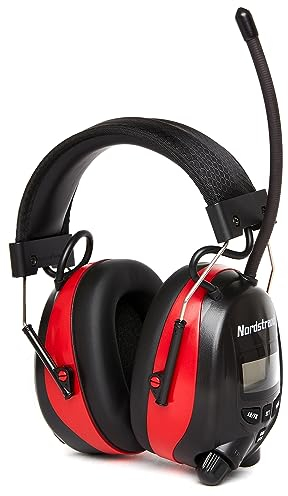Gehörschutz Ohrenschützer mit AM FM Radio - Lärmschutz Kopfhörer für Garten, Arbeit, Motorrad, Baustellen - Kapselgehörschutz mit Lärmreduzierung NRR 25dB - Elektronischer Musik Hörschutz Ohrschützer